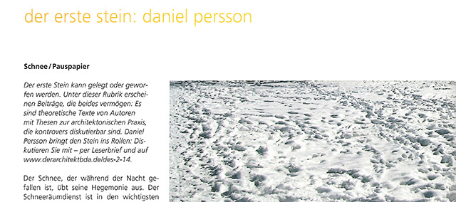 Sida från Der Architekt.